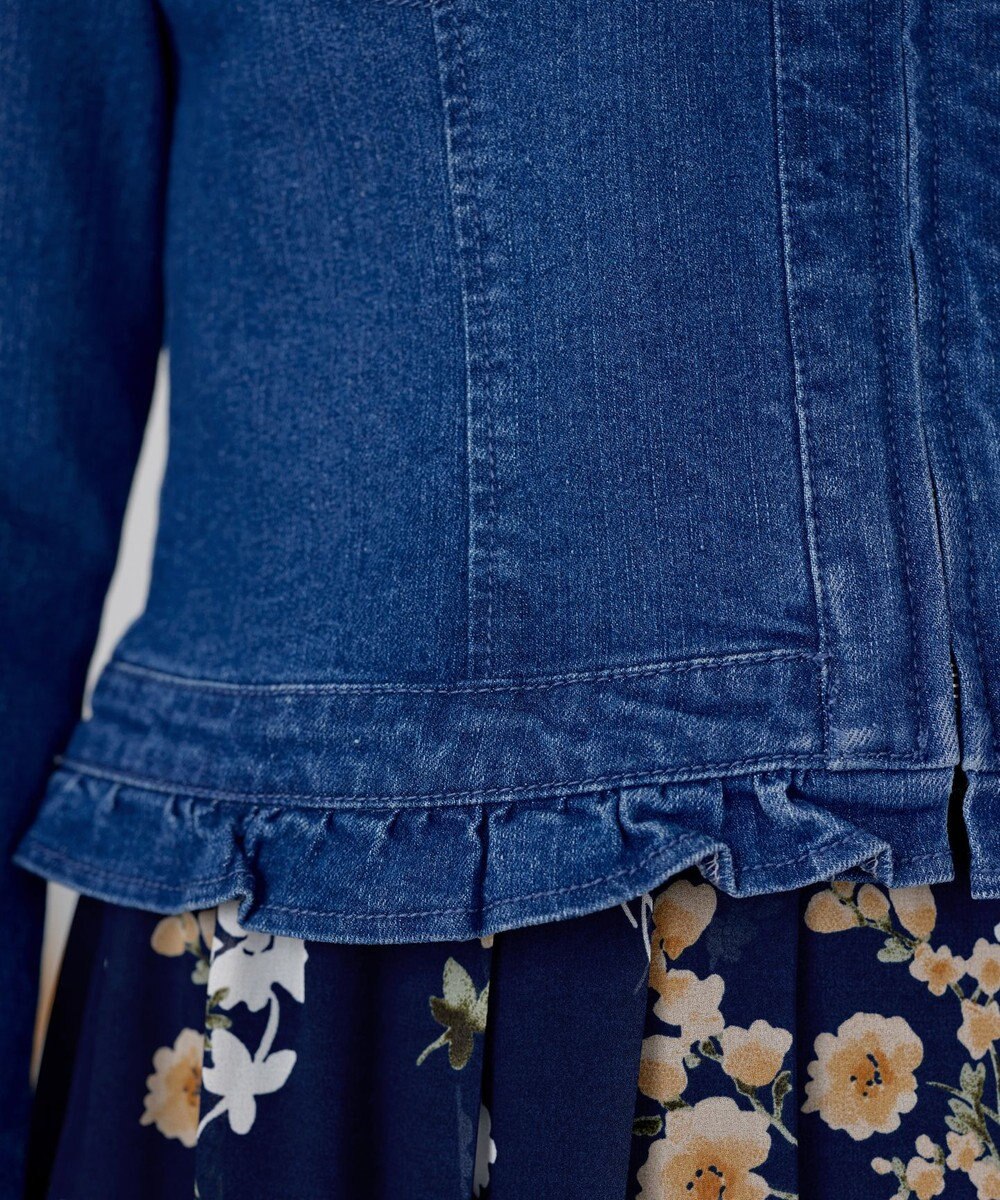 Tiaclasse ノーカラーデニムジャケット 