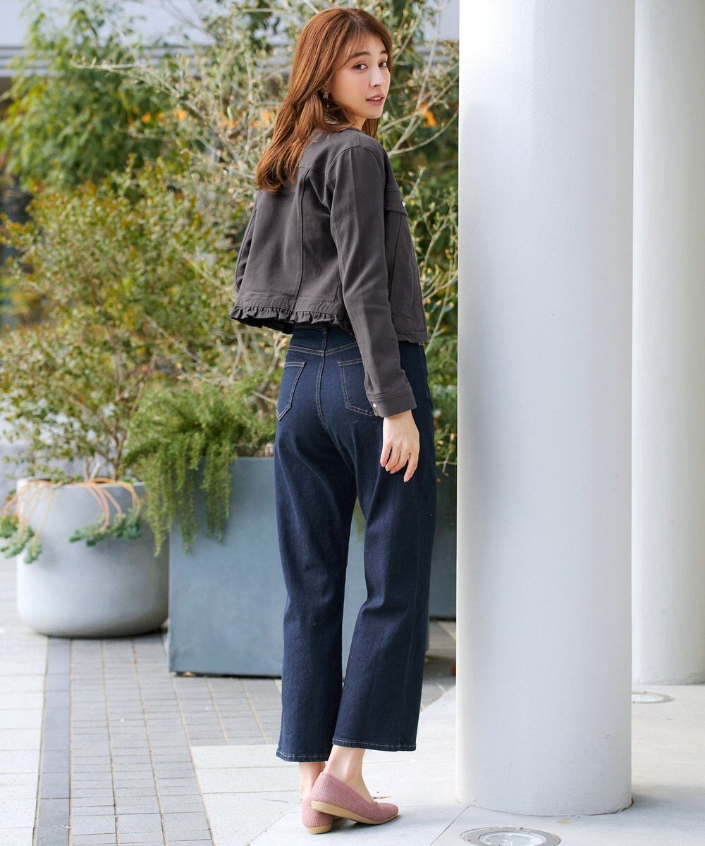 Tiaclasse ノーカラーデニムジャケット 