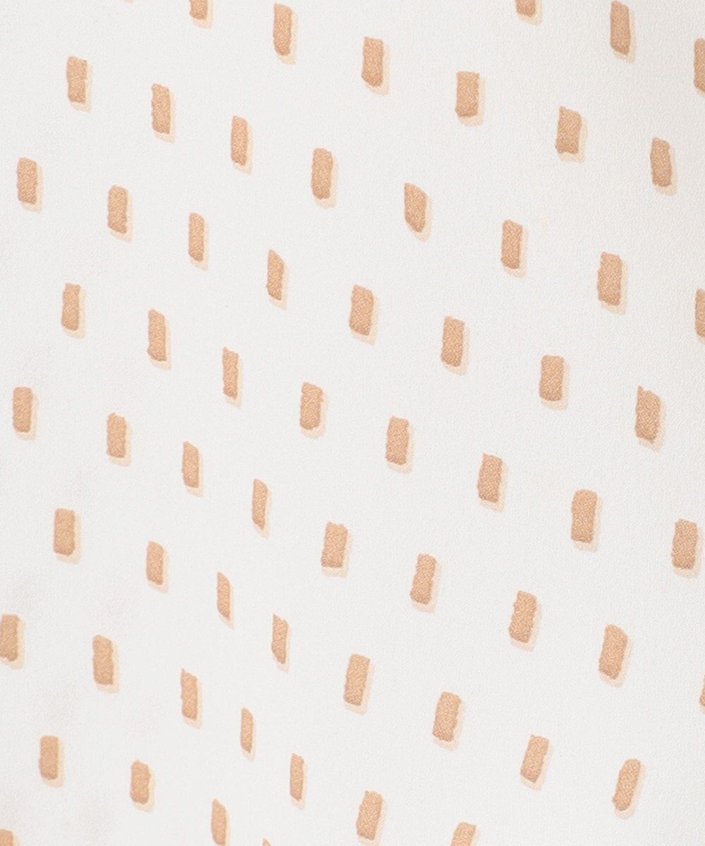 ICB L 【新色追加・WEB限定】BackSatinAmunzen 5分袖キーネックブラウス 