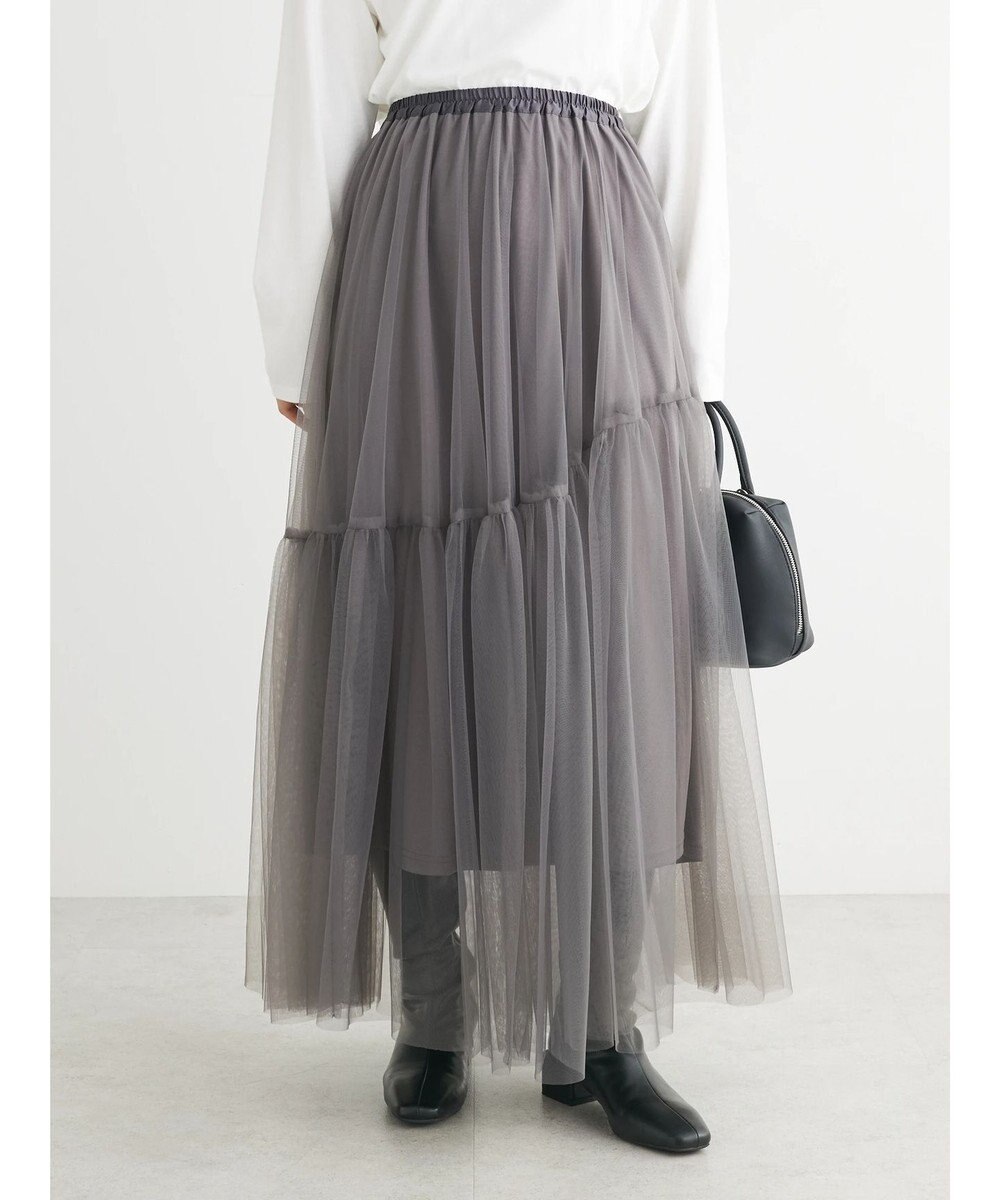 Green Parks ・ＥＬＥＮＣＡＲＥ　ＤＵＥ　チュールティアードスカート 