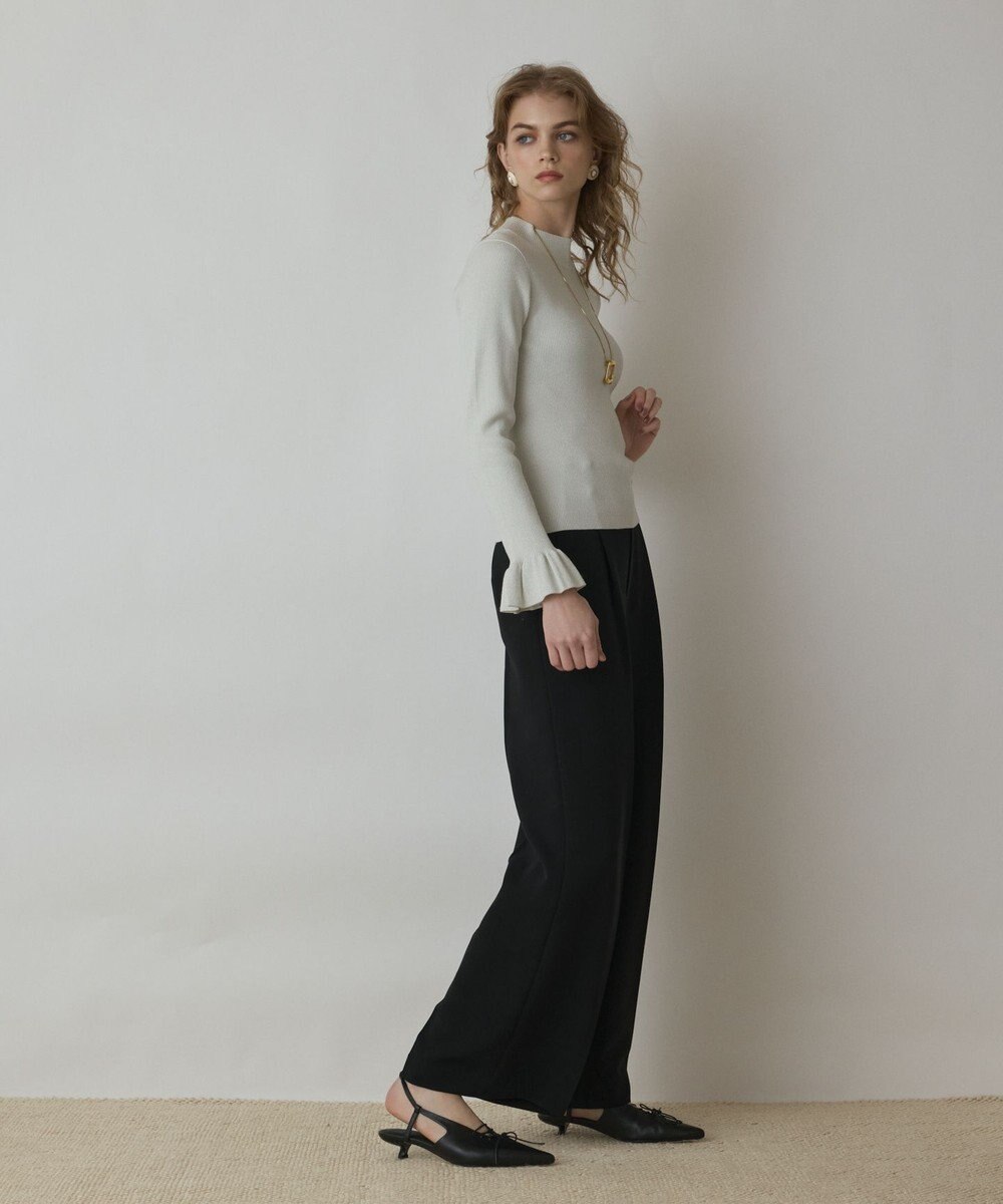 GRACE CONTINENTAL ラメリブニットトップ 