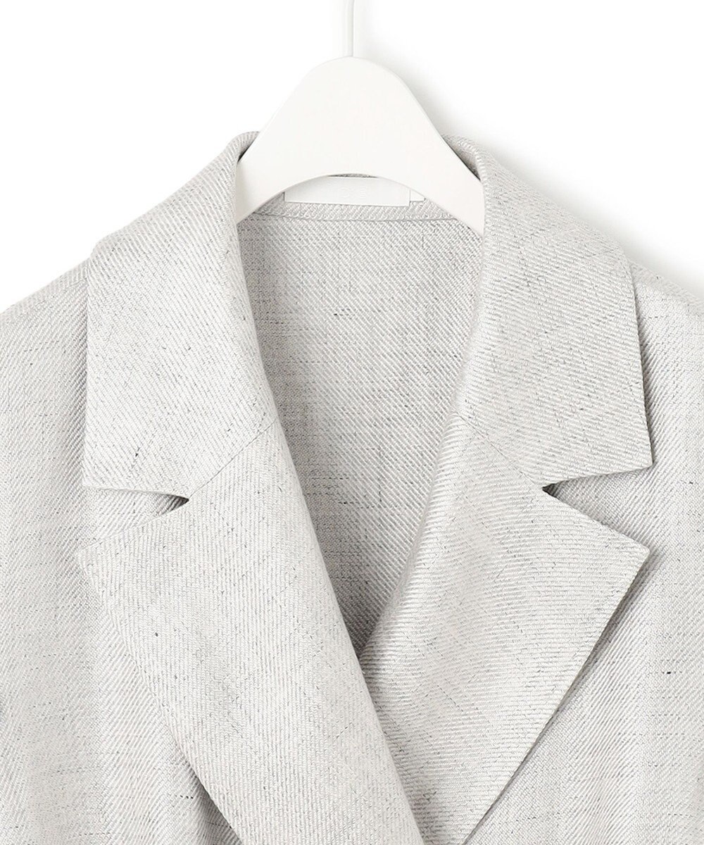 ICB L 【日本製】トリアセリネンシャイニーツイル ロングジャケット 