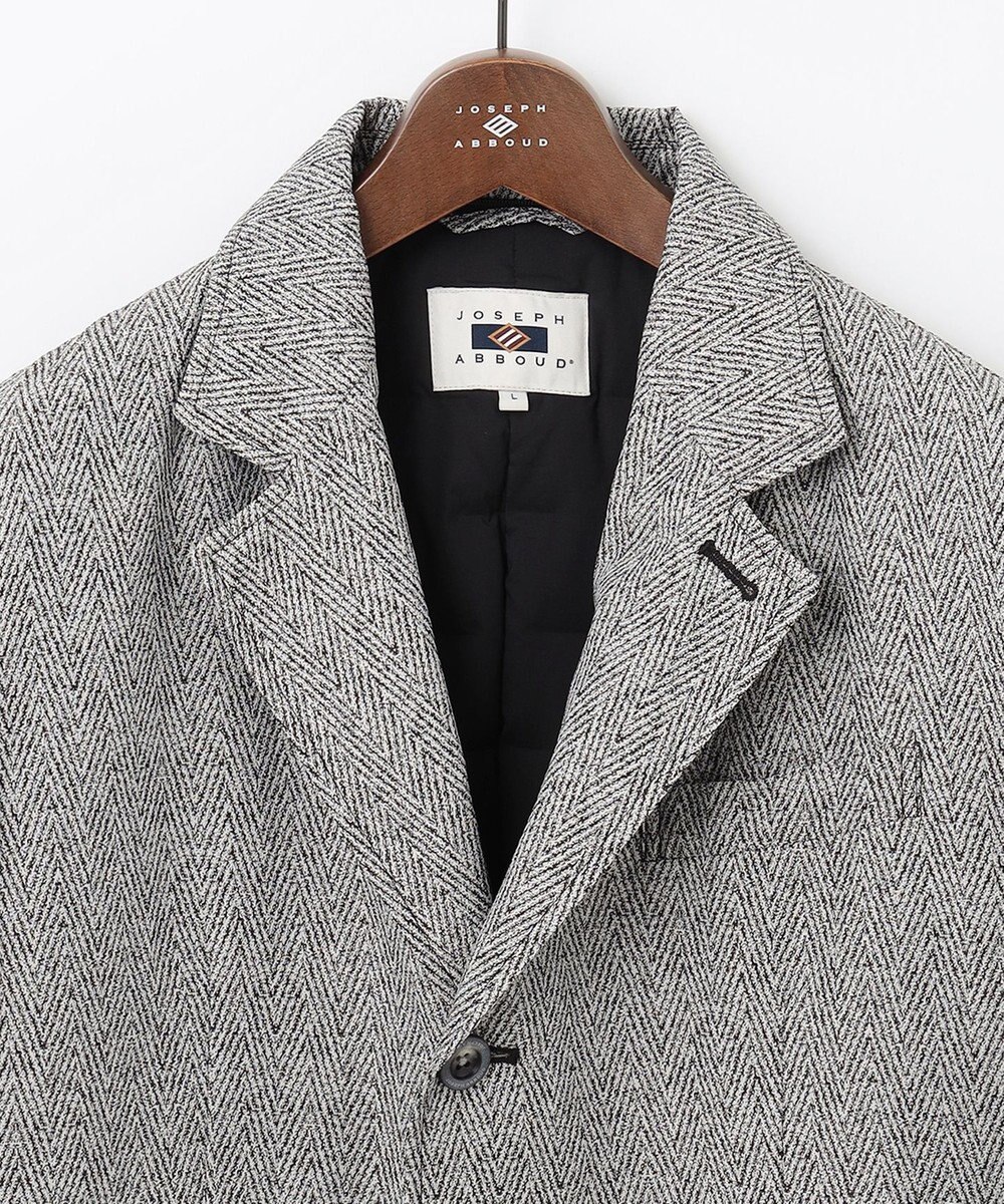 JOSEPH ABBOUD 【撥水/ダウン/ライナー取り外し可能】インターレースヘリンボン コート 