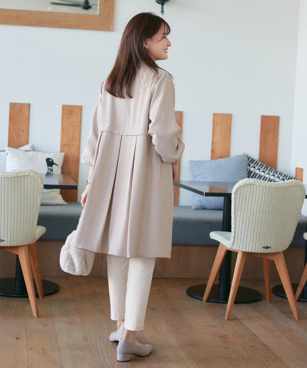 Tiaclasse 【洗える】バックプリーツパフスリーブコート 