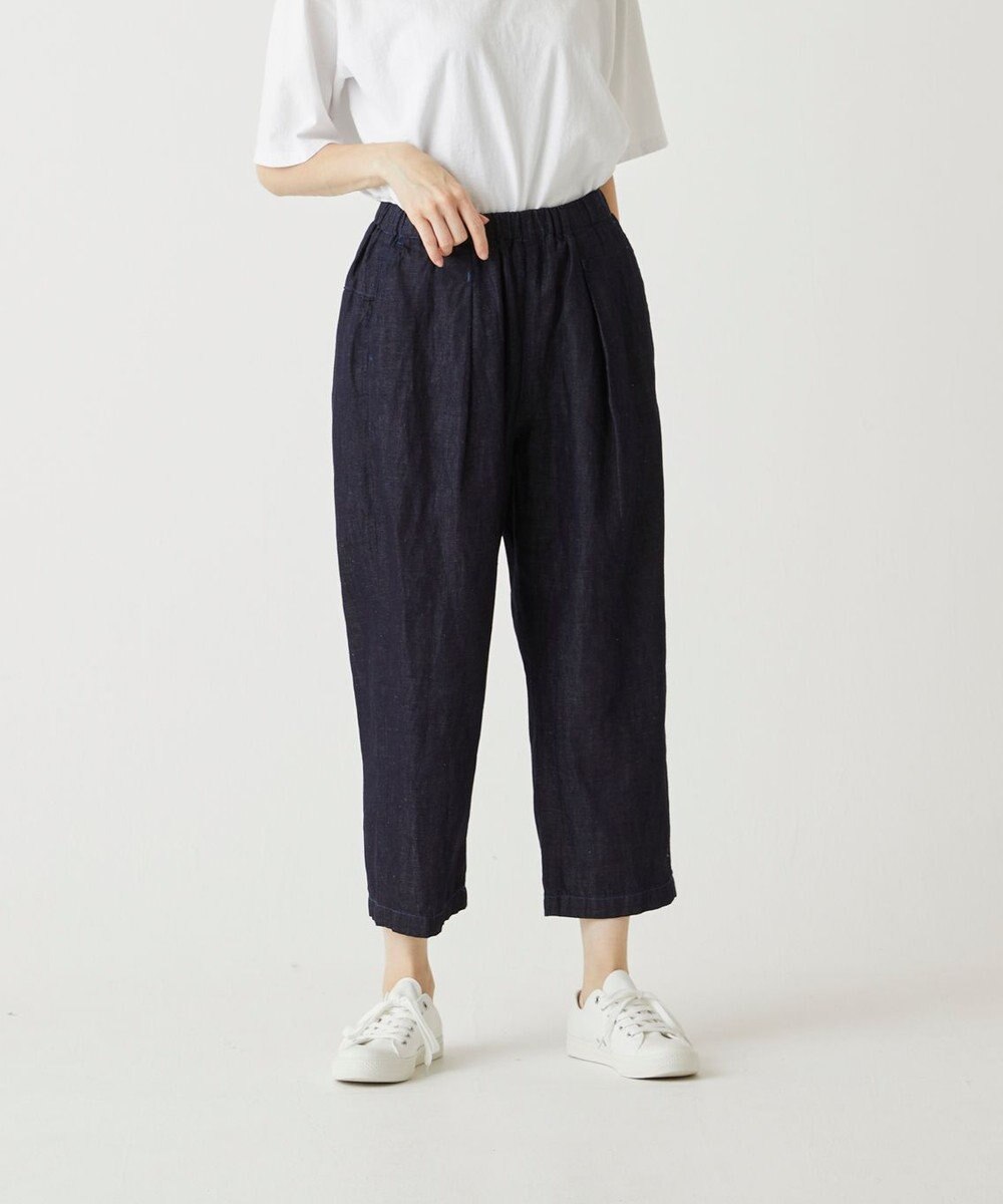 caqu FS linen cropped tapered pants クロップド丈 リネンイージーパンツ 