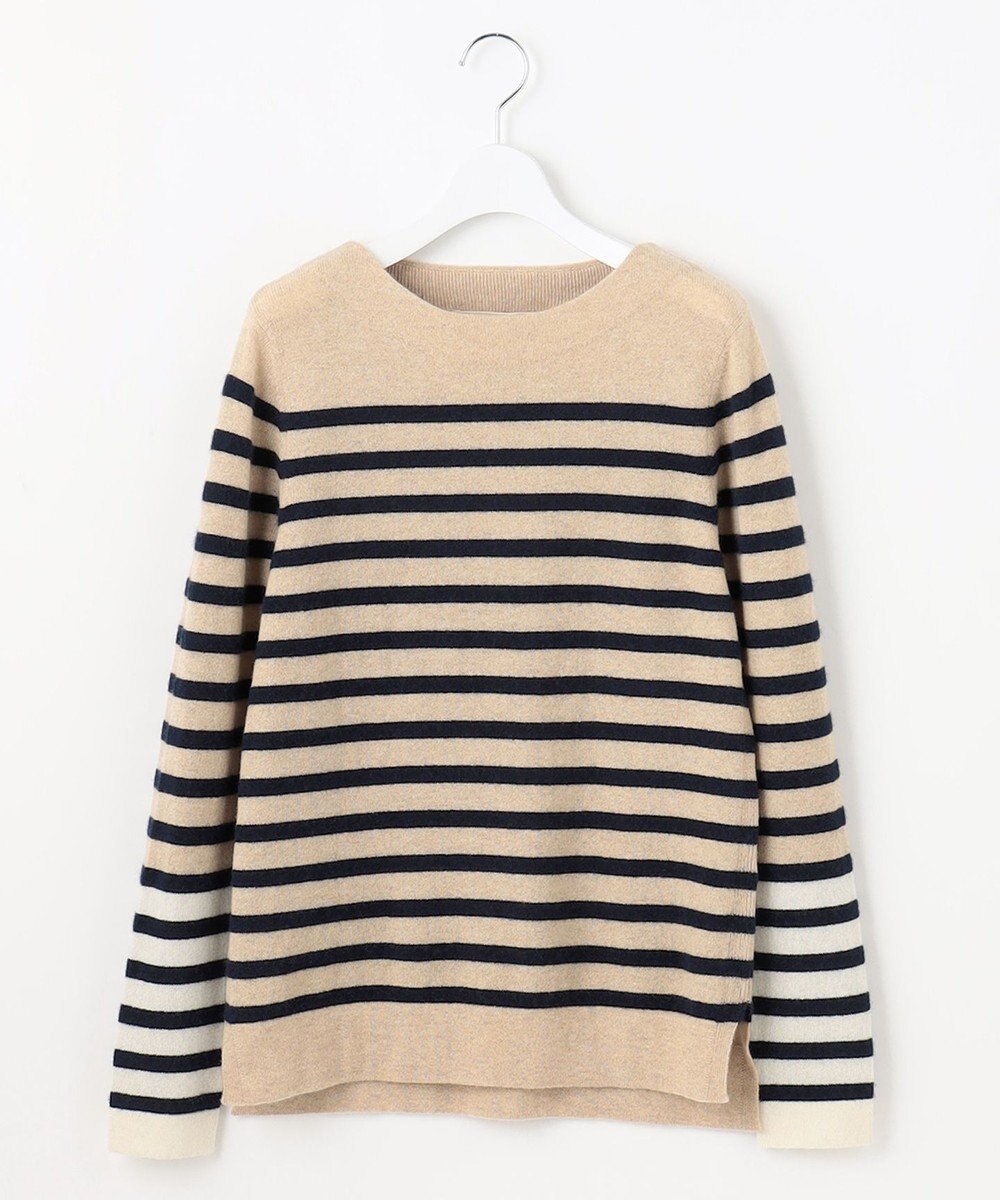 自由区 【洗える】ピュアカシミヤミルド ボートネック プルオーバー 