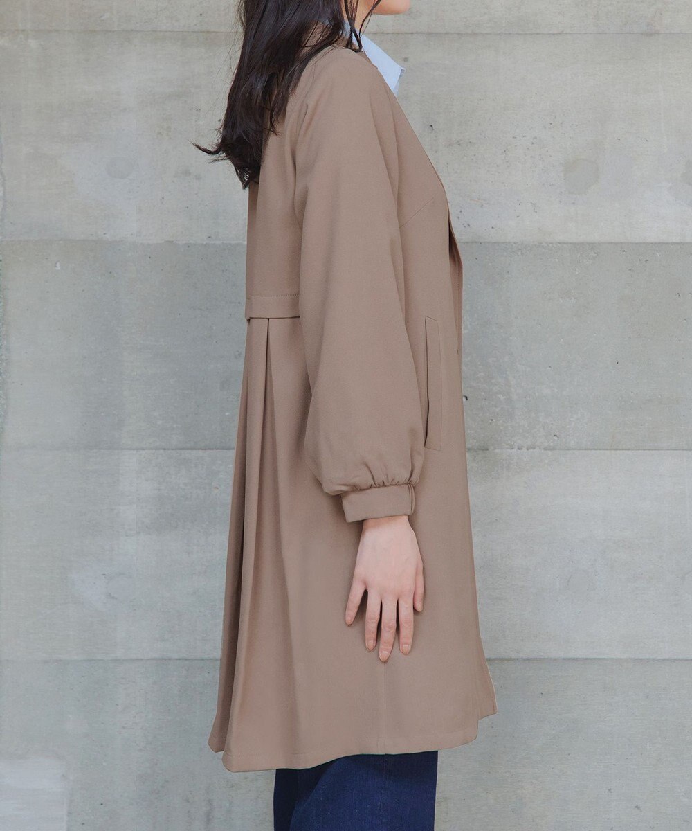 Tiaclasse 【洗える】バックプリーツパフスリーブコート 