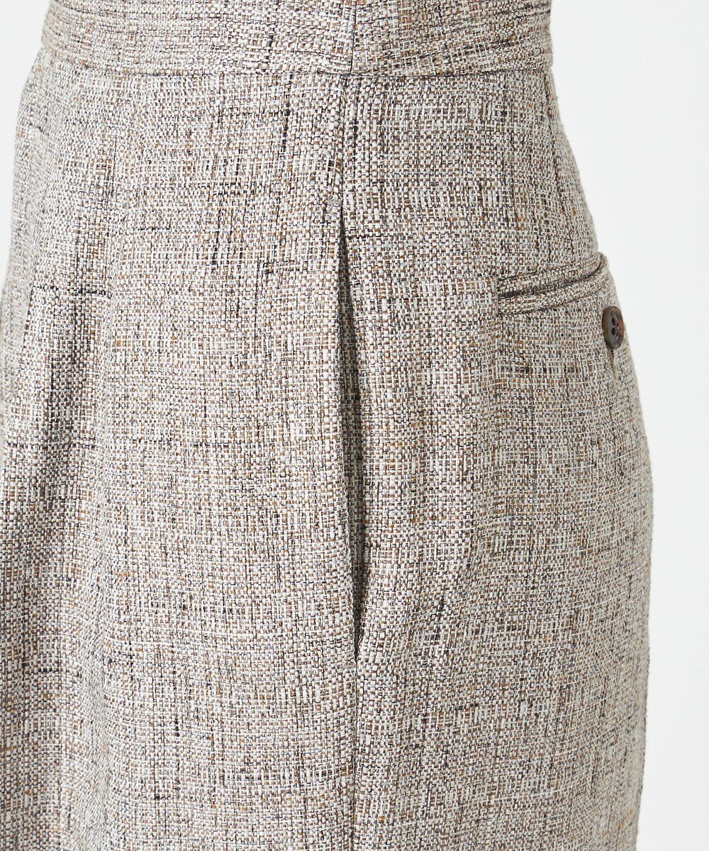 23区 S 【エステータ】リネンミックスツイード ワイドシルエットパンツ 