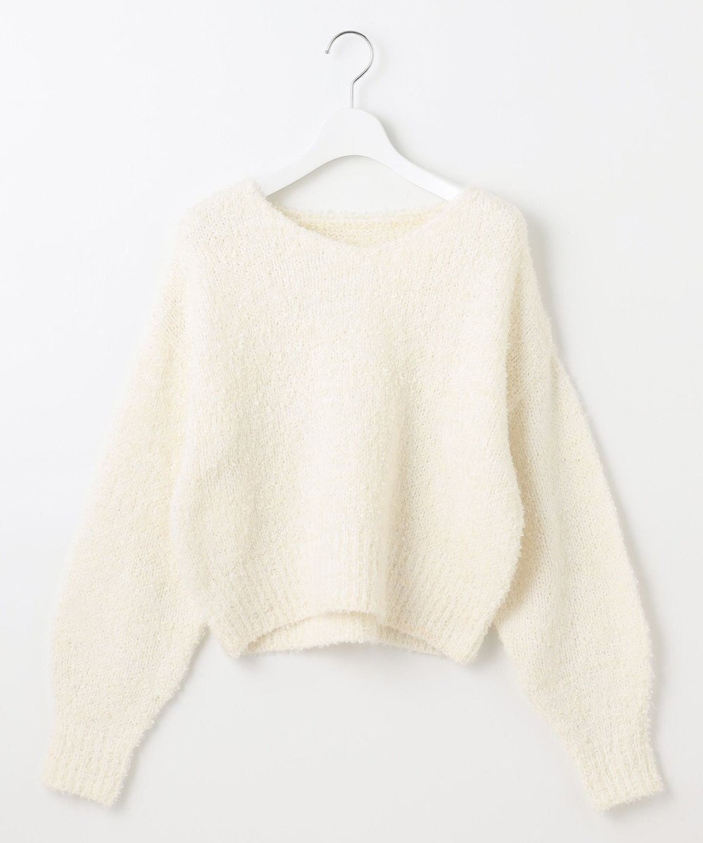 Feroux 【洗える】リボンヤーン プルオーバーニット 