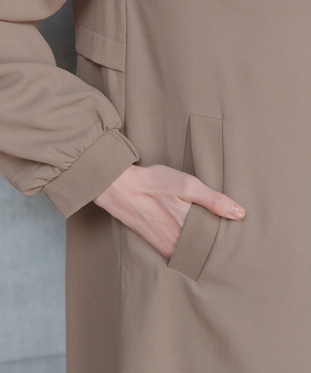 Tiaclasse 【洗える】バックプリーツパフスリーブコート 