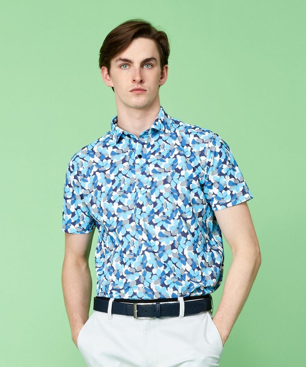 23区GOLF 【MEN】ＳＡＫＵＲＡモチーフプリント 半袖シャツ 