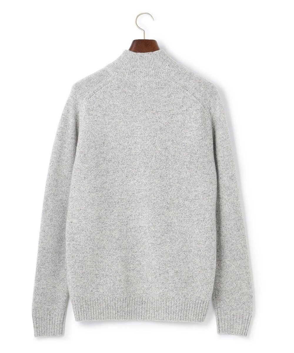 J.PRESS MEN 【Cash Lamb's Wool】ケーブルハーフジップ ニット 
