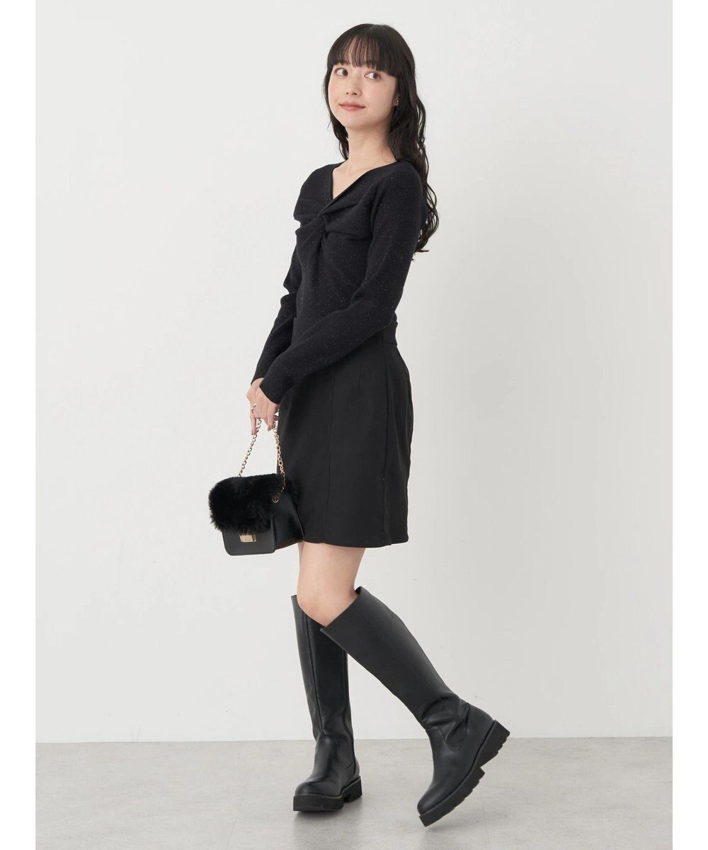 earth music&ecology ツイストリブラメニットプルオーバー 