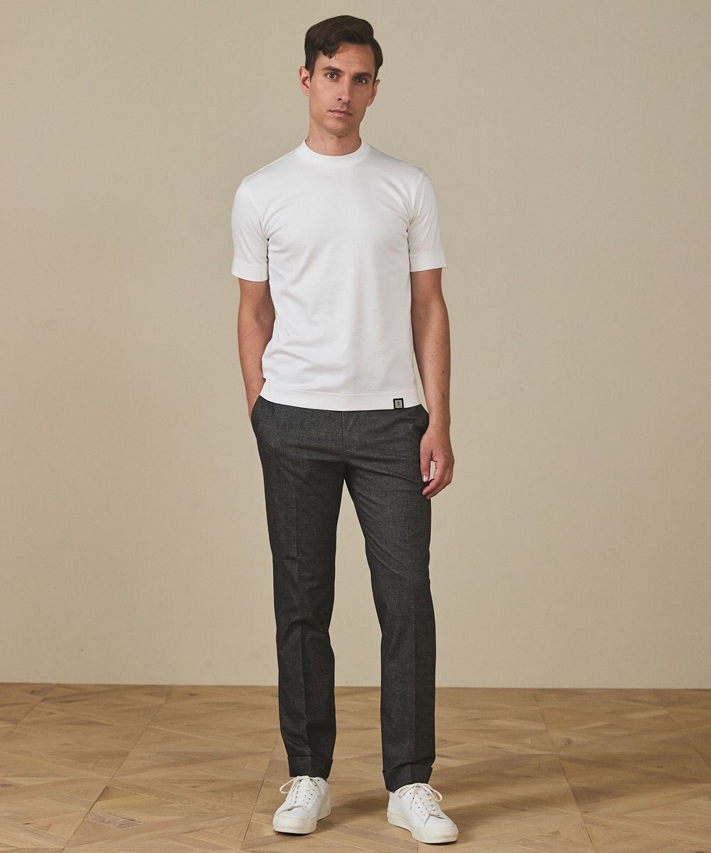 GOTAIRIKU 仕事で着られる綿100%【クルー以上モック未満】カバーネック DRESS Tシャツ(26年モデル) 