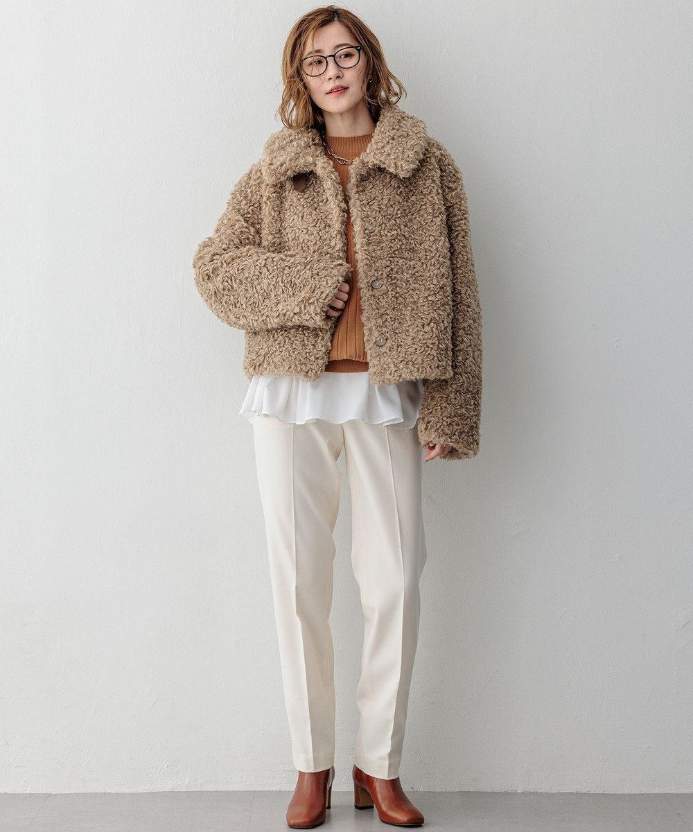 23区 S 【ご好評につき新色追加】ナチュラルコットンベアコンビ ペプラム カットソー 