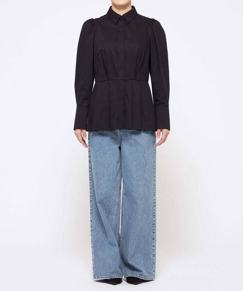 uncrave コットンツイル ペプラムシャツ（uncrave WHITE） 