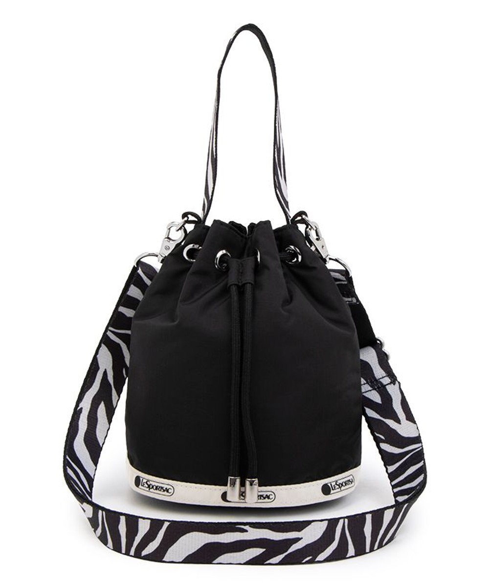 LeSportsac DRAWSTRING BUCKET XBODY/ノワールゼブラ 