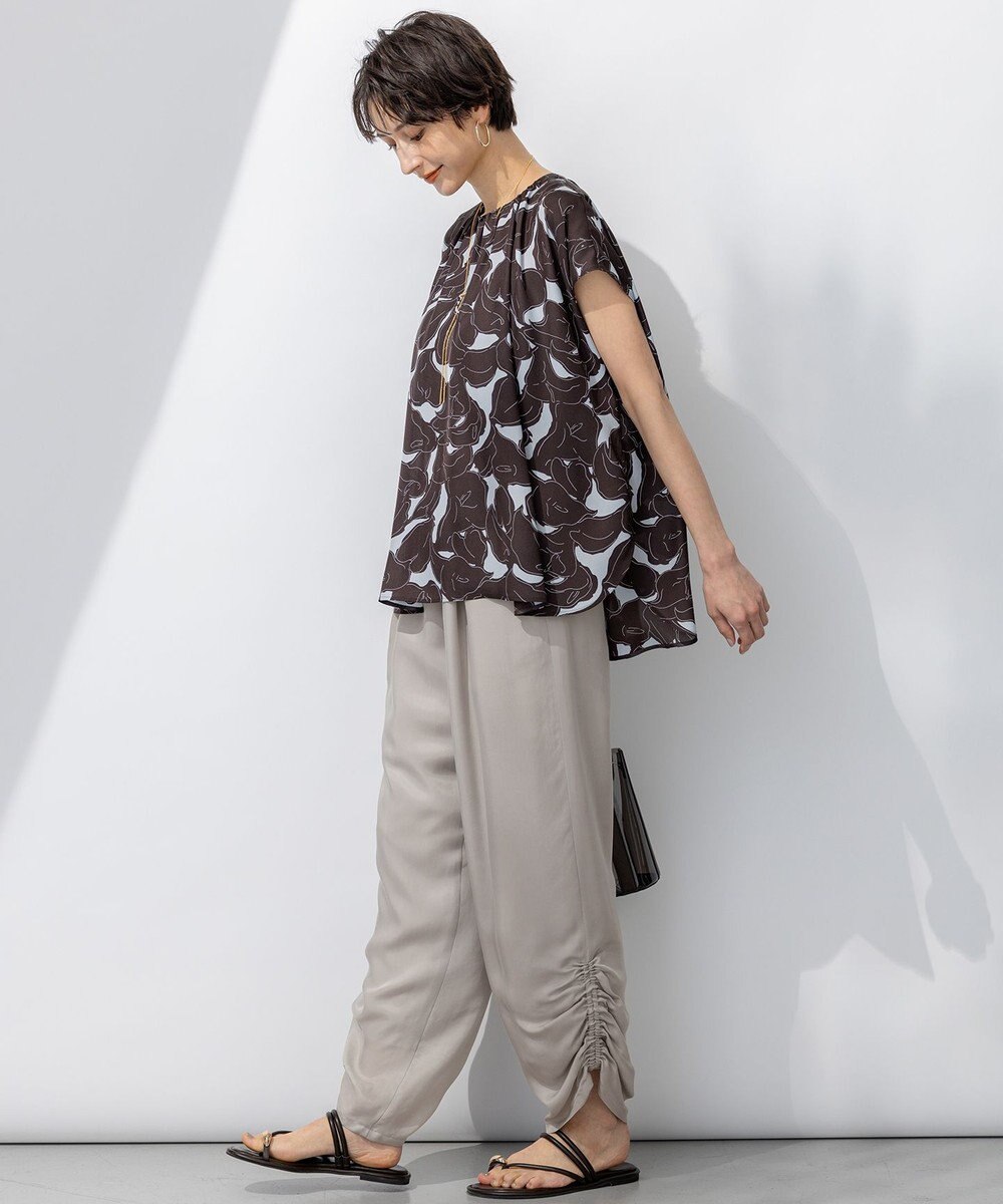 23区 【接触冷感/洗える】フィブリルツイル シャーリング パンツ 