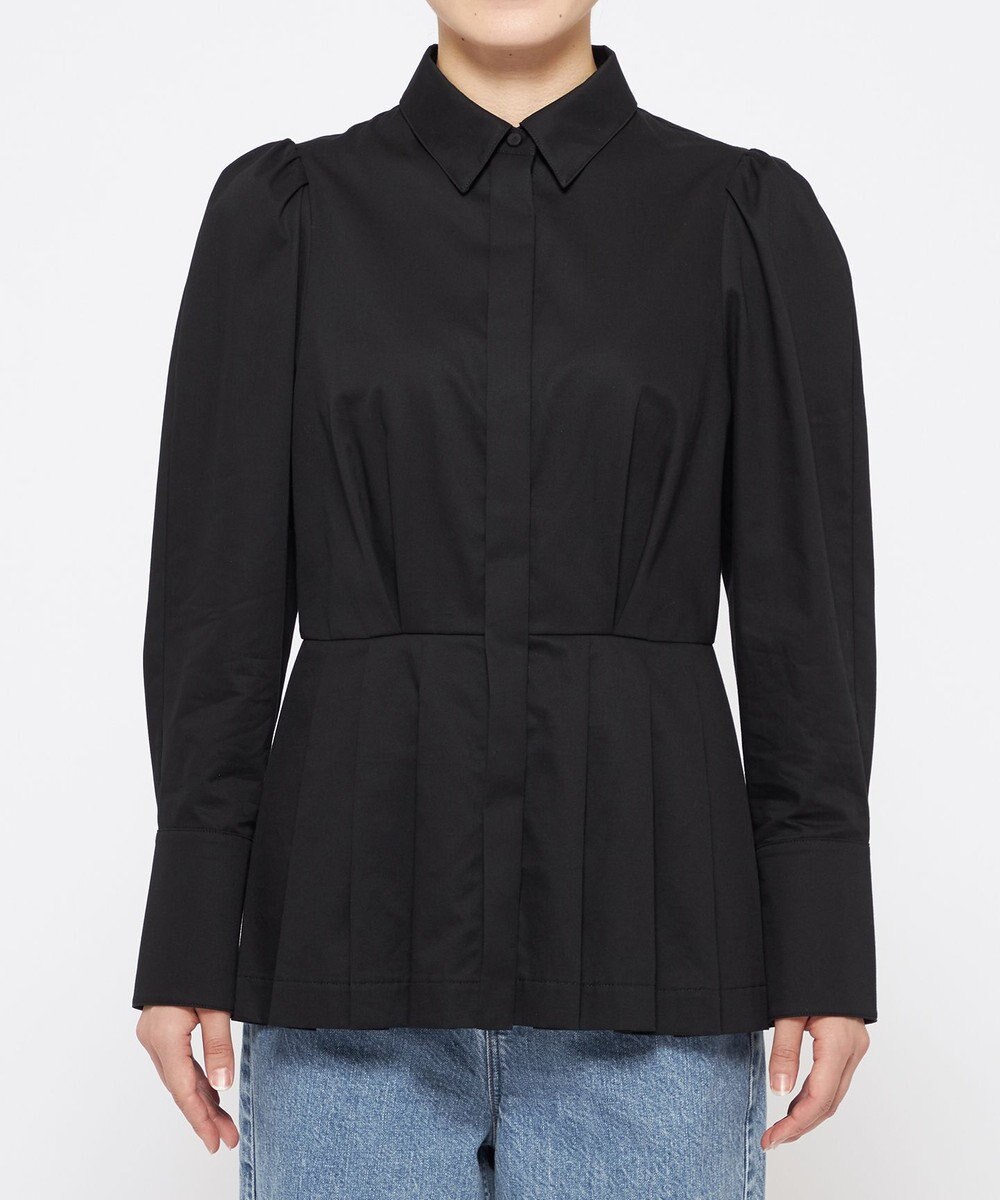 uncrave コットンツイル ペプラムシャツ（uncrave WHITE） 