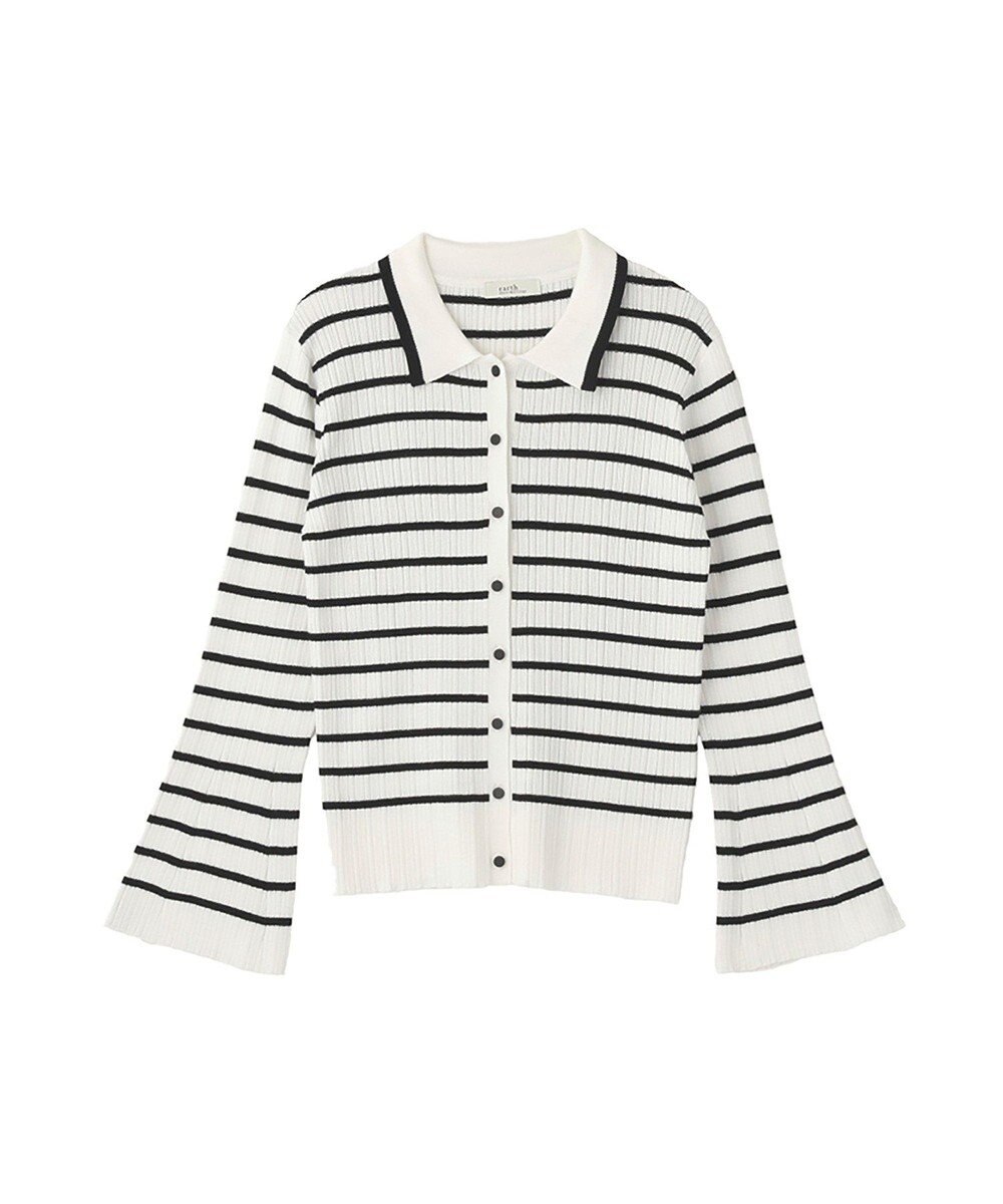 earth music&ecology レギュラーカラーニットカーディガン 