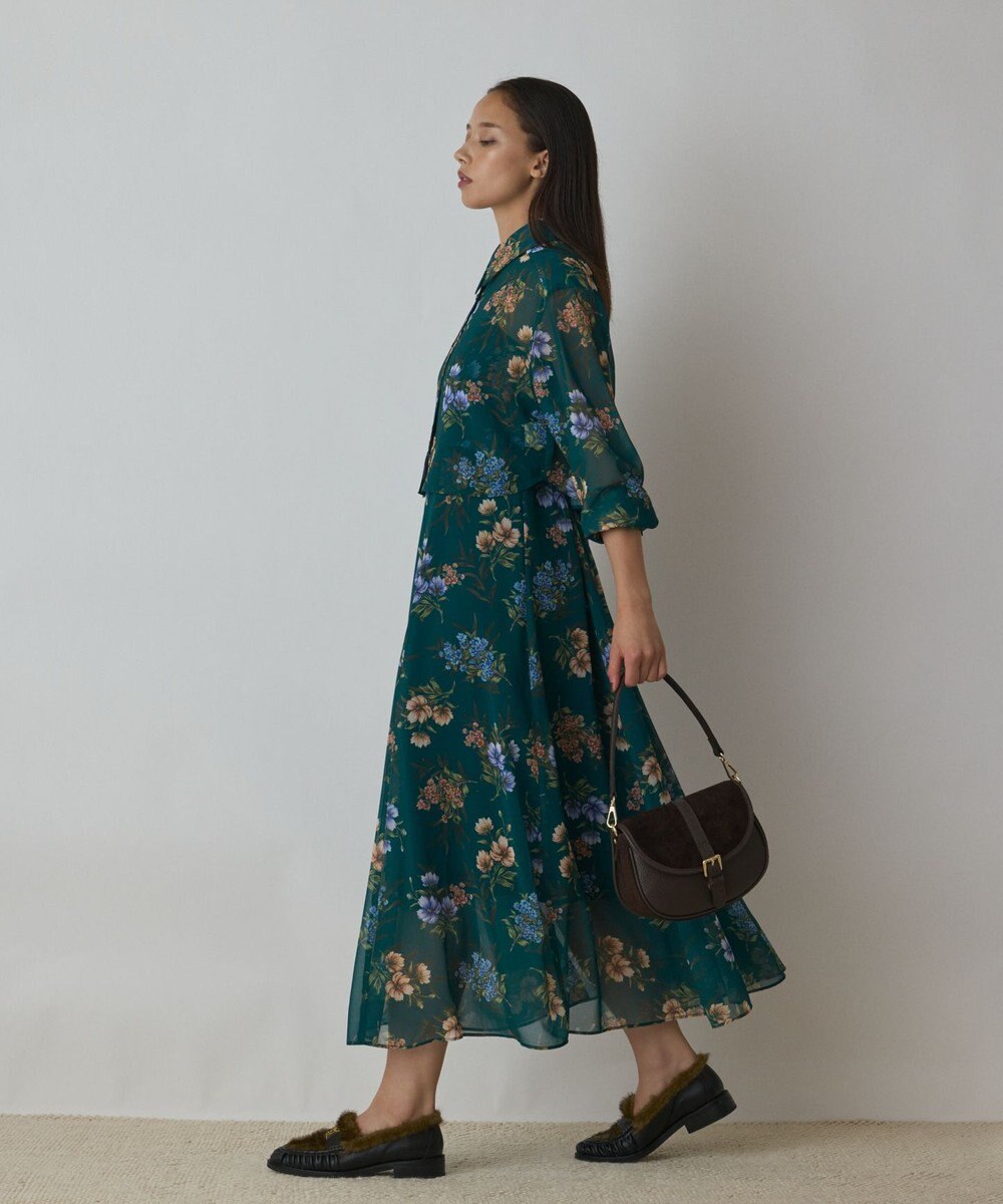 GRACE CONTINENTAL プリントセットアップワンピース 