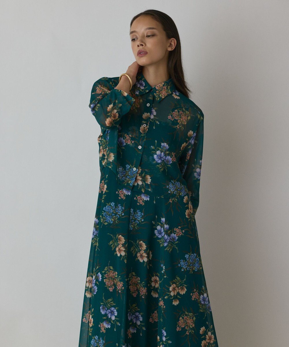 GRACE CONTINENTAL プリントセットアップワンピース 