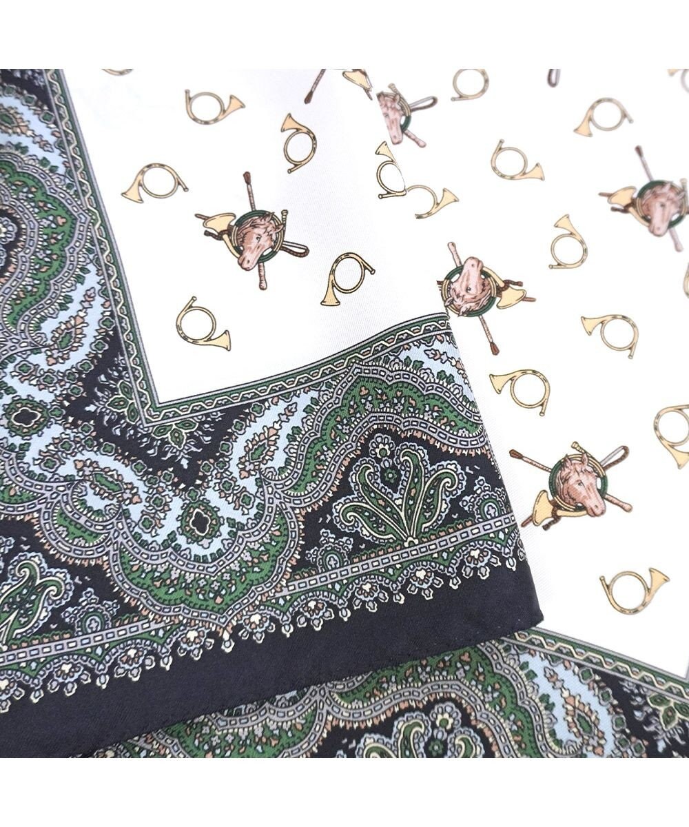 Marca 【伝統横濱スカーフ】ホルン  小判 シルクツイル スカーフ 