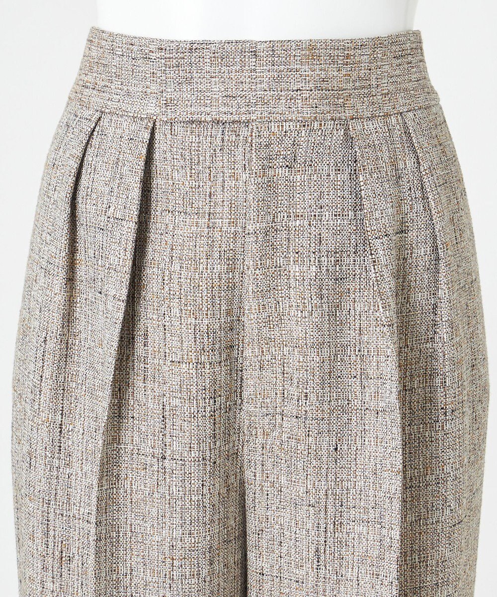 23区 S 【エステータ】リネンミックスツイード ワイドシルエットパンツ 