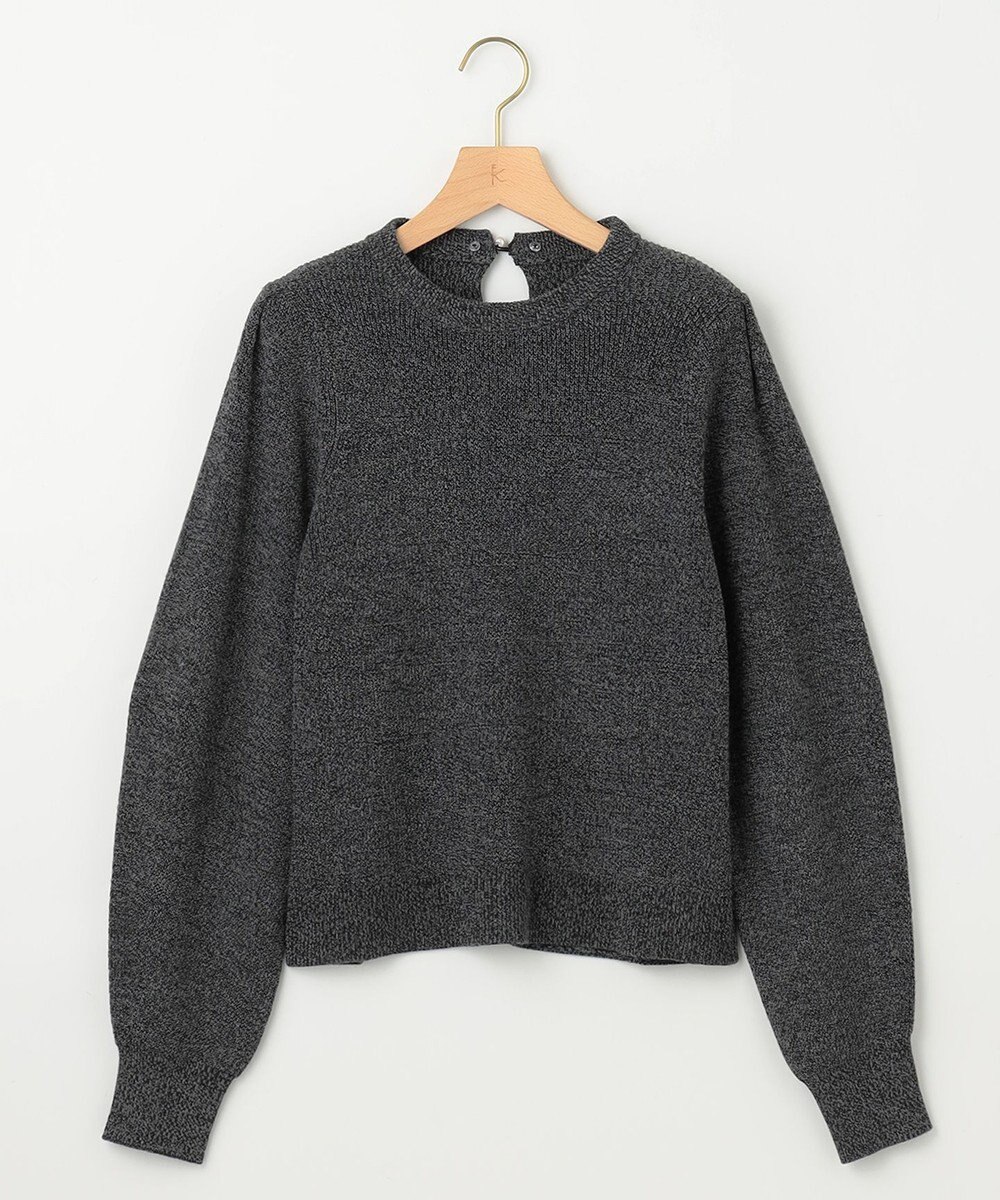 組曲 L 【WEB限定】襟付き片畔ニットプルオーバー 