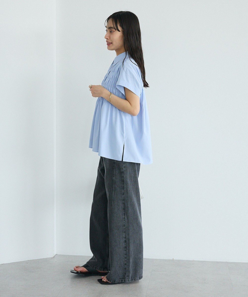CRAFT STANDARD BOUTIQUE シャーリングショートスリーブブラウス 