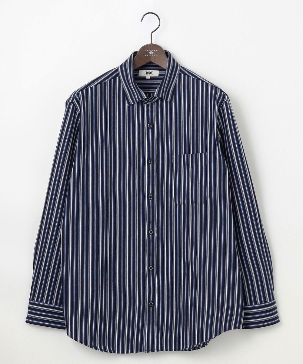 JOSEPH ABBOUD 【キングサイズ・ストレッチ・イージーケア】ジャージーストライプシャツ 