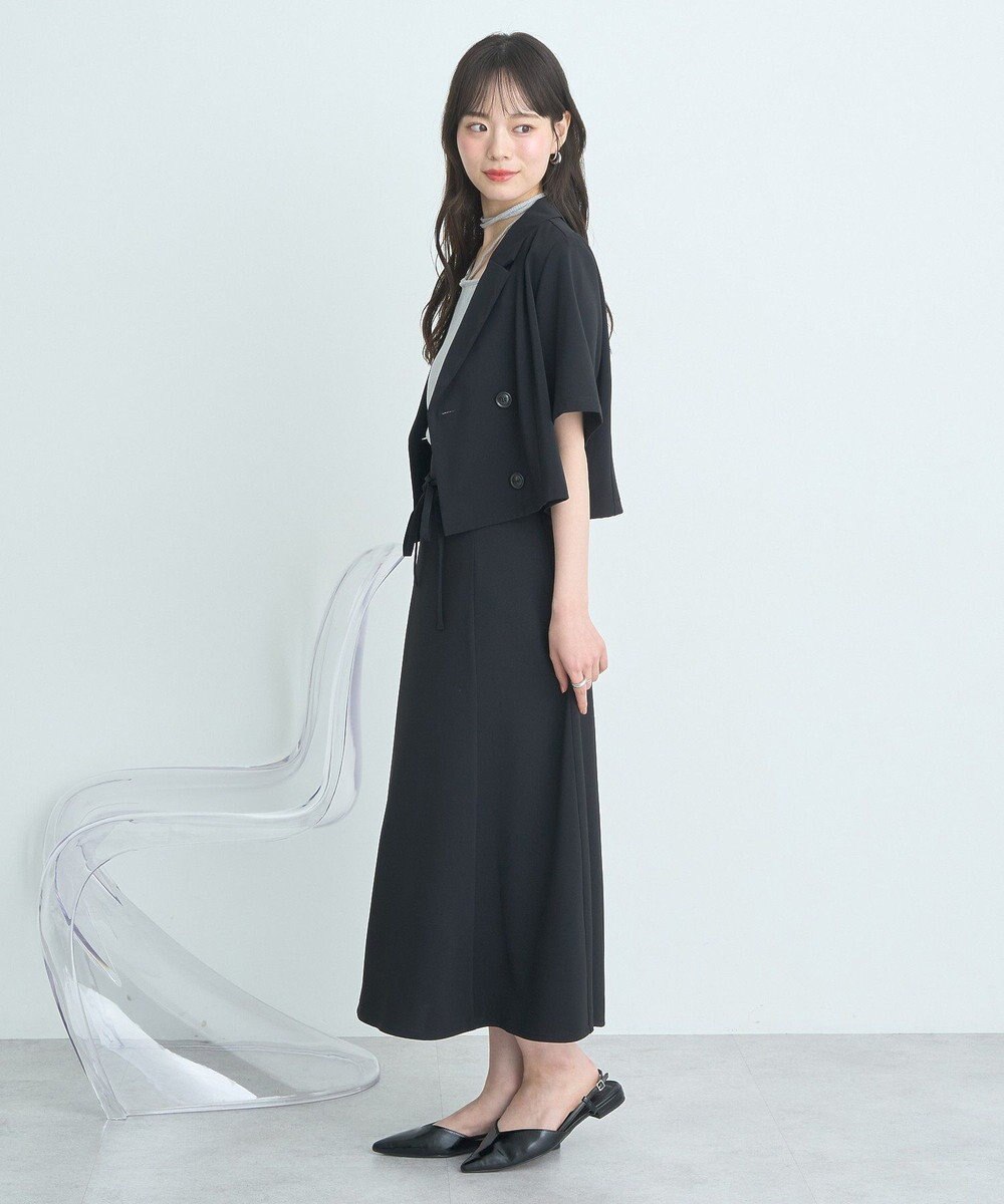 earth music&ecology ウエストリボンフレアスカート 