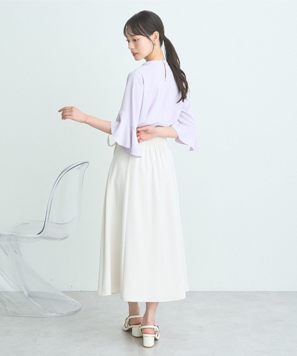 earth music&ecology ウエストリボンフレアスカート 