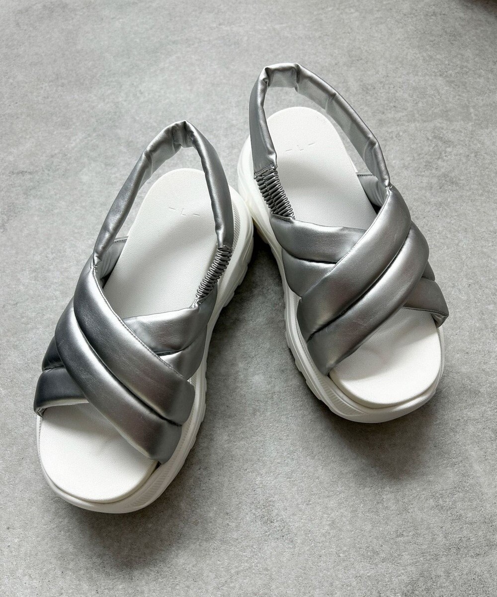 WEGO パテッドクロス厚底サンダル 