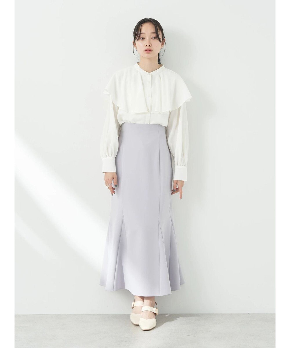 earth music&ecology ケープカラーブラウス 