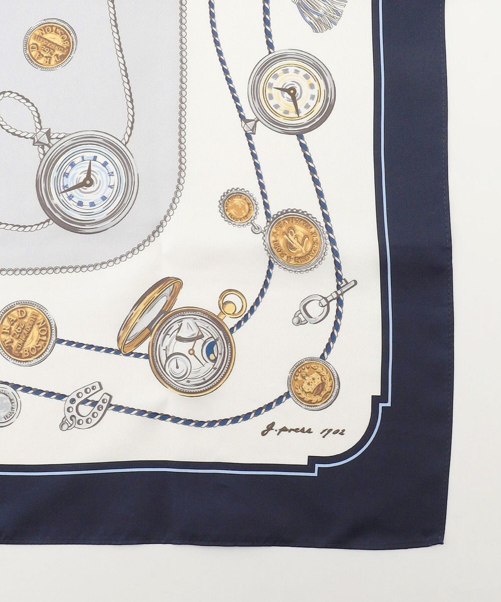 J.PRESS LADIES Traditional print  スクエア スカーフ 