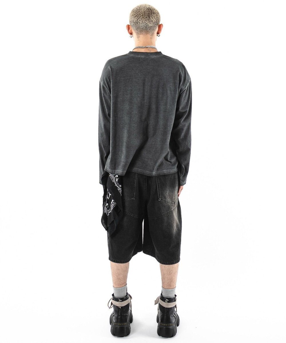 WEGO 【ユニセックス着用ITEM/MLサイズ展開】コールドダイダメージアップリケT（LS） 