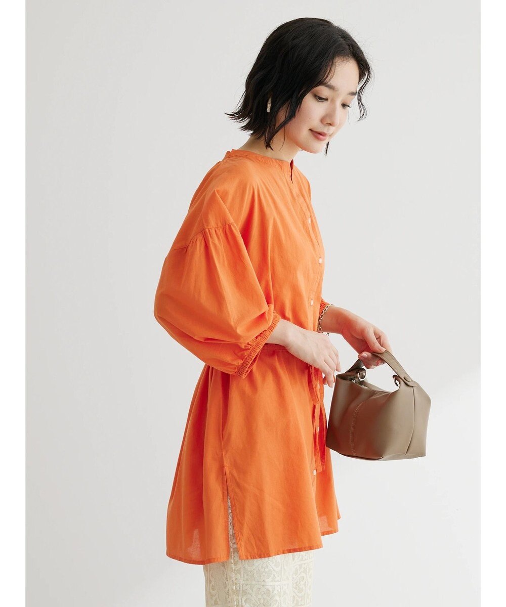 Green Parks スキッパーボリュームブラウスチュニック 