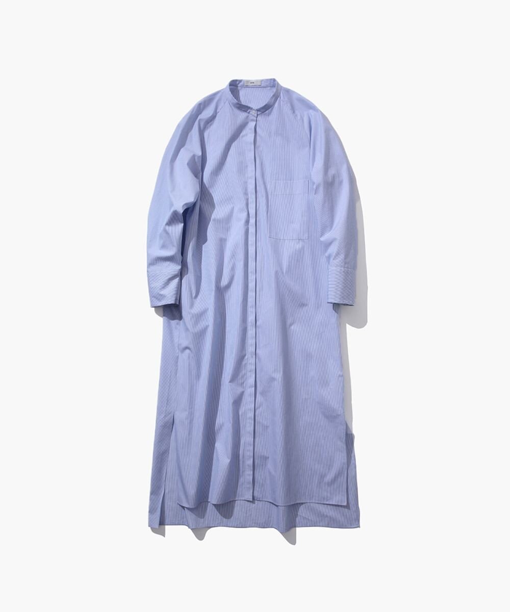 ATON GIZA STRIPE | バンドカラードレス 