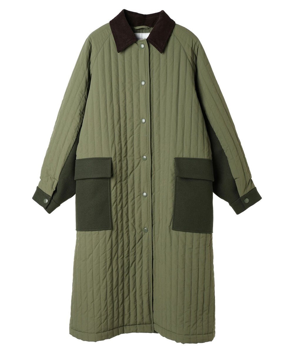 AMERICAN HOLIC キルポカ異素材Ｍｉｘロングコート 