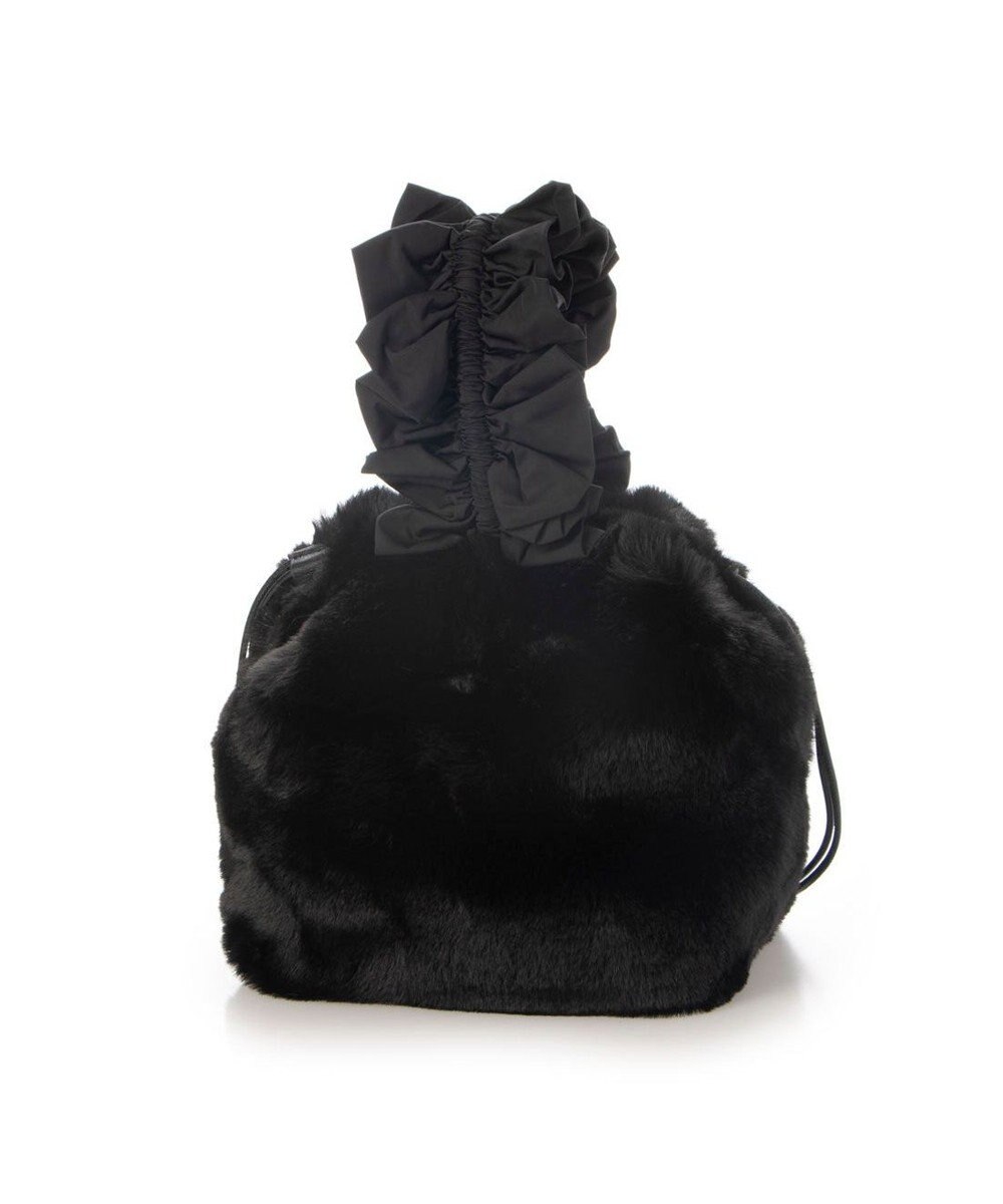 UNBILLION カシュカシュ cachecache / フリルハンドルエコファー巾着バッグ 