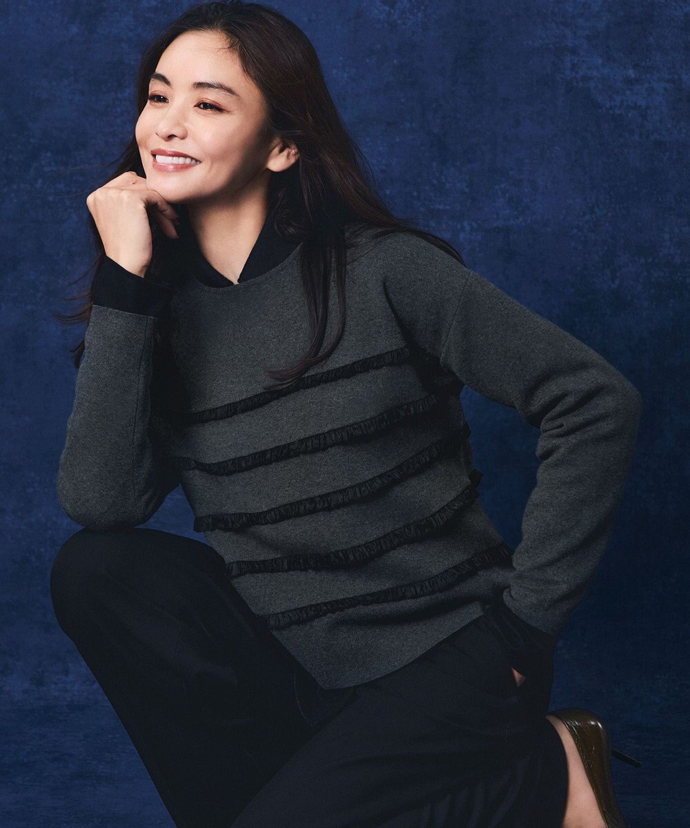 23区 【滝沢眞規子さん着用/洗える】ウォームストレッチ ワイド パンツ 