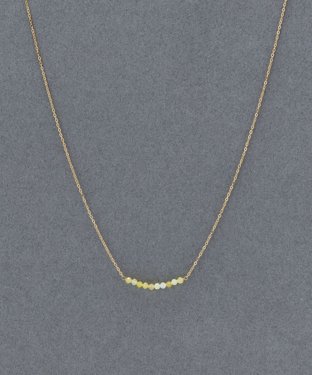 Phoebe 【金属アレルギー対応】サニージェムラインアーチネックレス/天然石/サージカルステンレス 