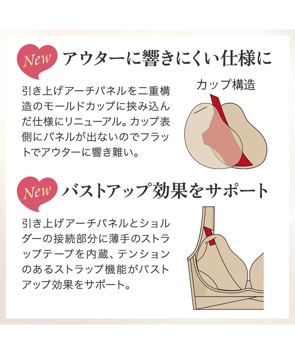 BRADELIS New York 【BRADELIS NewYork peace】ハートフルカップビューティフルブラ25 選べるデザイン ノンワイヤー 補整下着 補正 ブラジャー 