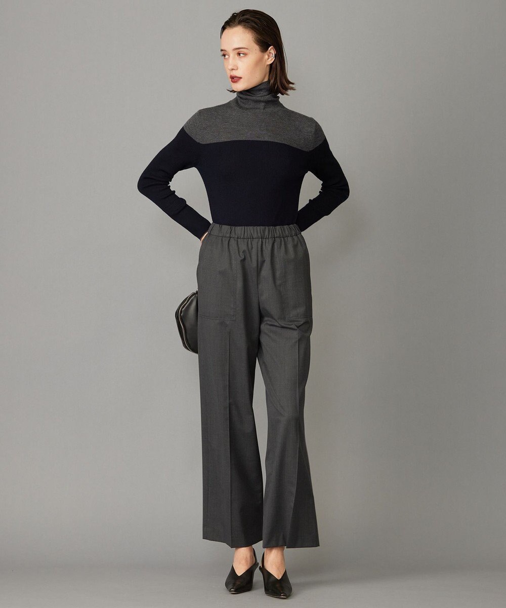 ICB 【洗える】 TWブロード ワイドストレートパンツ 