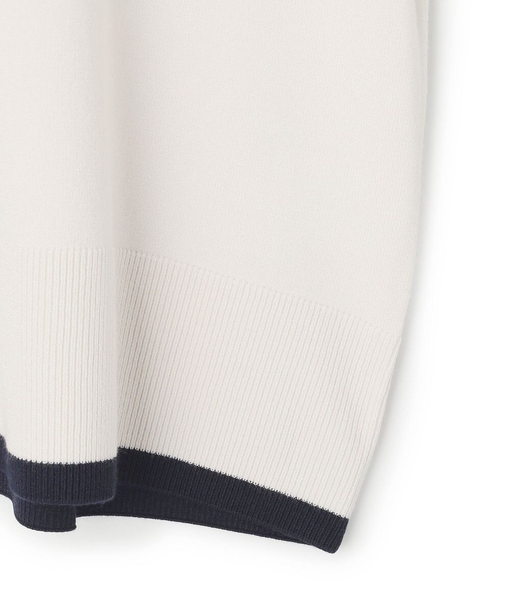 UNFILO L マイビューティニット バイカラー カーディガン 