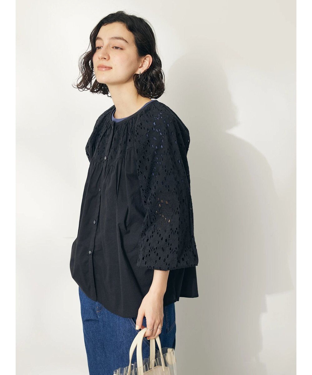 CRAFT STANDARD BOUTIQUE インド綿アイレット刺繍ブラウス 