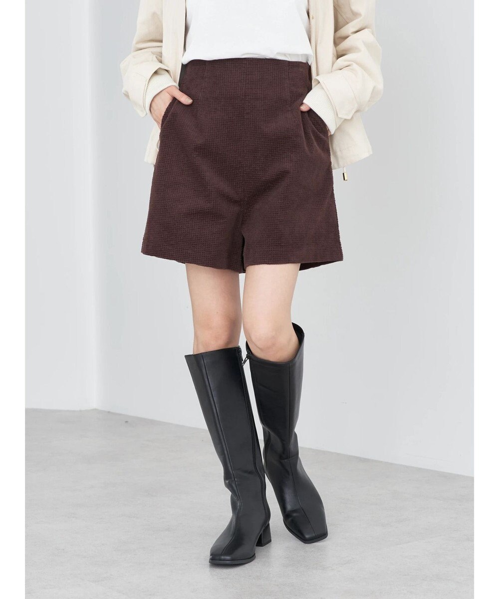 earth music&ecology ワッフルコーデュロイショートパンツ 
