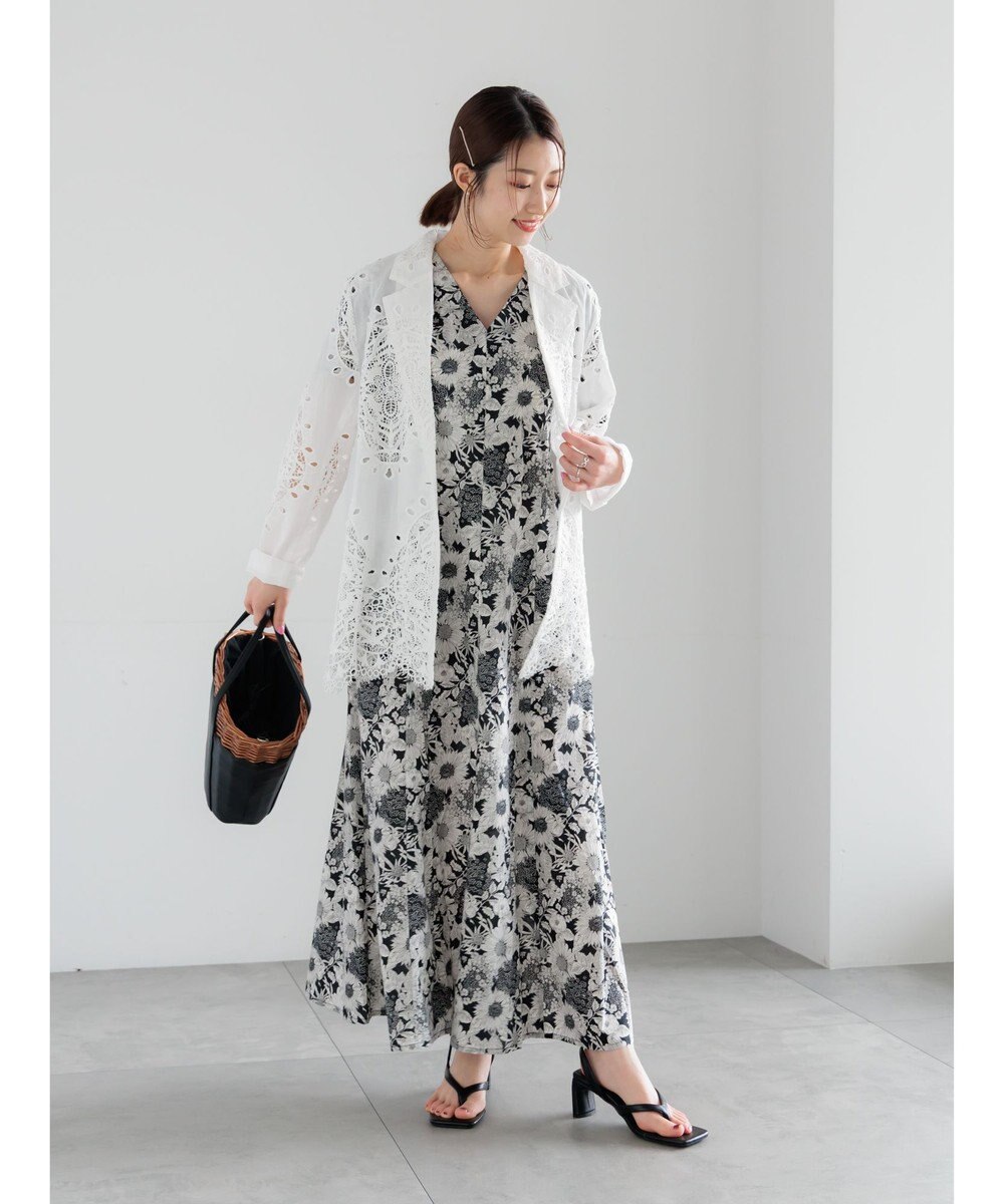 Te chichi 【LIBERTY FABRICS】Vネックフレアワンピース 