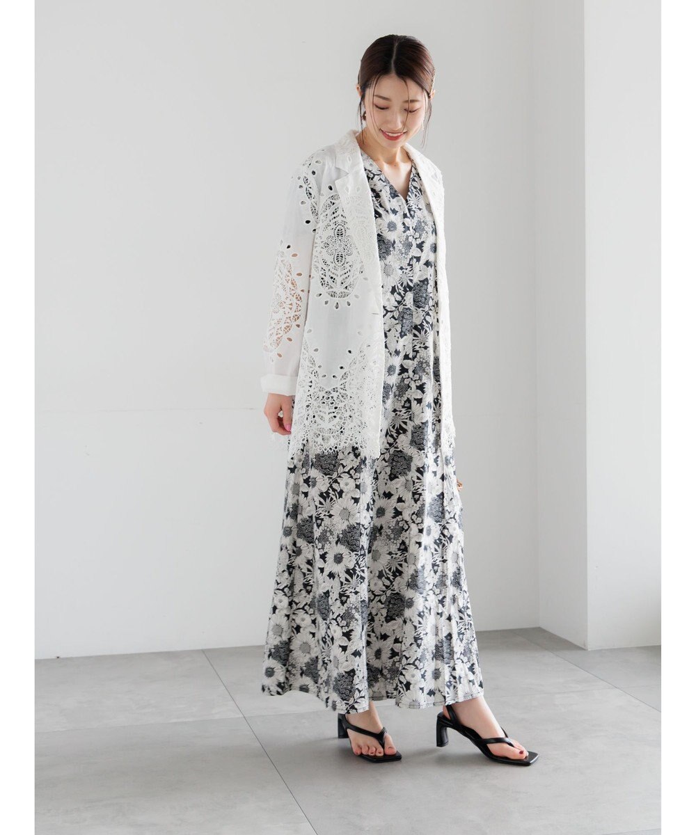 Te chichi 【LIBERTY FABRICS】Vネックフレアワンピース 